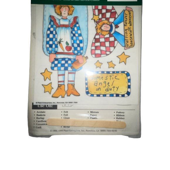 Plaid Rub On Transfer Domestic Angel On Duty Crafting Forever Sarcasm Funny - Picture 5 of 5